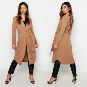 Belted Camel Jacket Duster